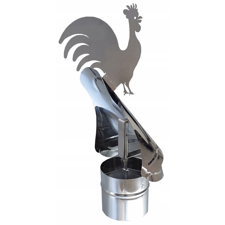 Capac cos de fum, Andrex, 150mm, inox, 580mm, argintie