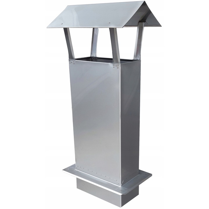 Prelungire cu capac pentru cos de fum, Andrex, inox, 800mm, argintiu