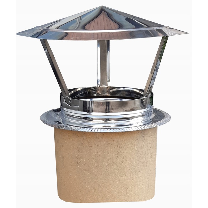 Capac rotativ pentru fum Andrex, ceramic fi 200, inox, 195x145x380mm, argintiu