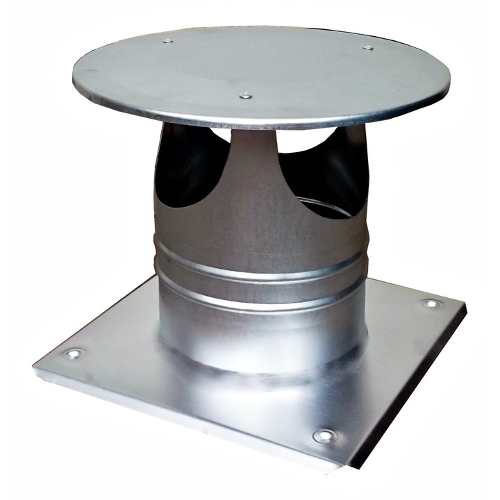 Capac rotativ pentru fum, Andrex, 120mm, argintiu mat, 240x240mm, set complet