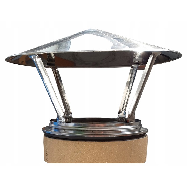 Capac cos de fum rotativ FI 200, Andrex, argintiu, 195x120x300mm