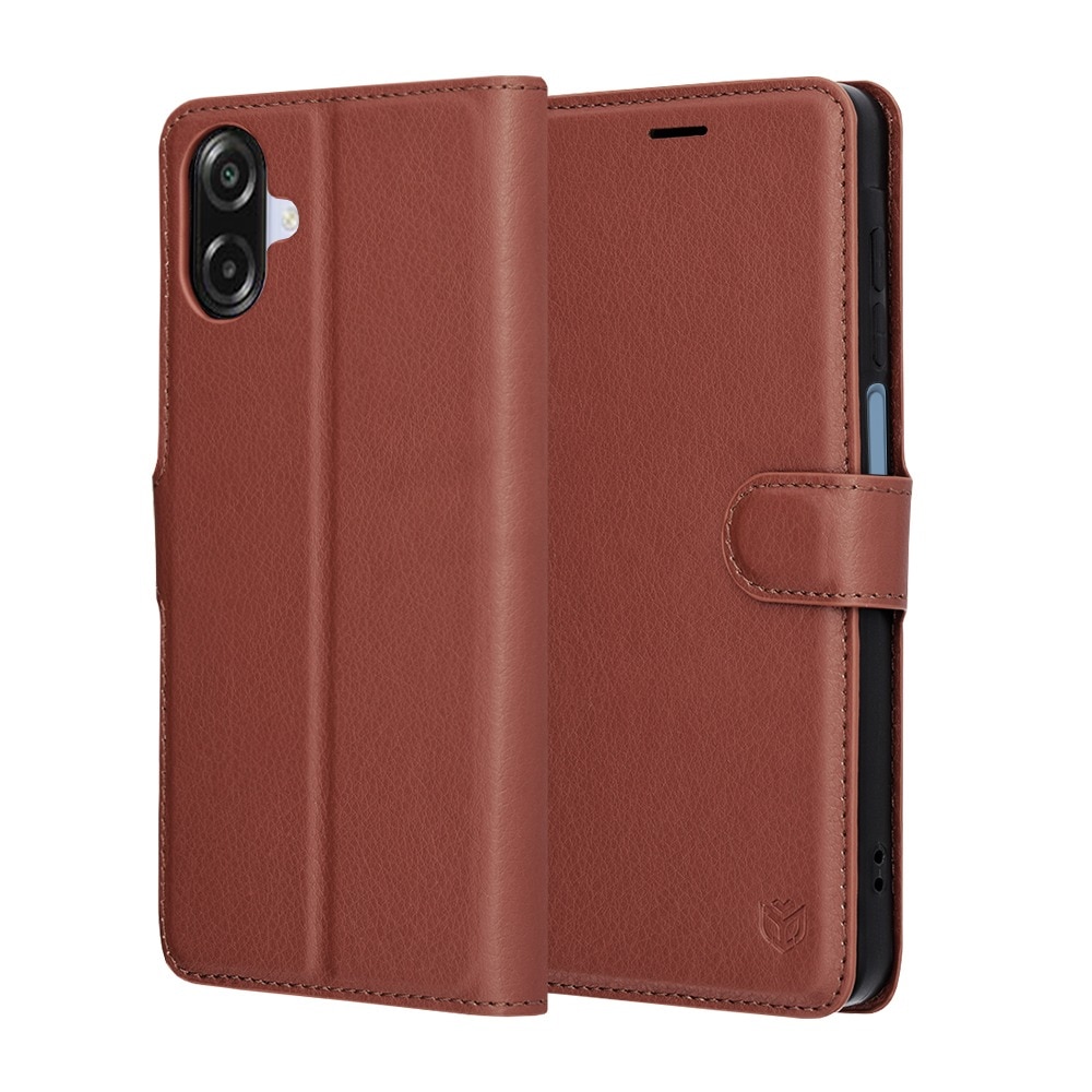 Husa pentru Samsung Galaxy A07 4G Tip Carte, Leather Folio, Functie de Stand, Calitate Premium, Antisoc, Protectie Sporita, Maro
