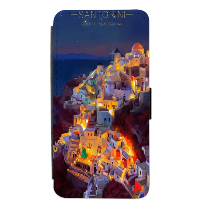 Husa personalizata tip carte pentru Samsung Galaxy S21 FE, Santorini, multicolor, S2D1M137, Atlas