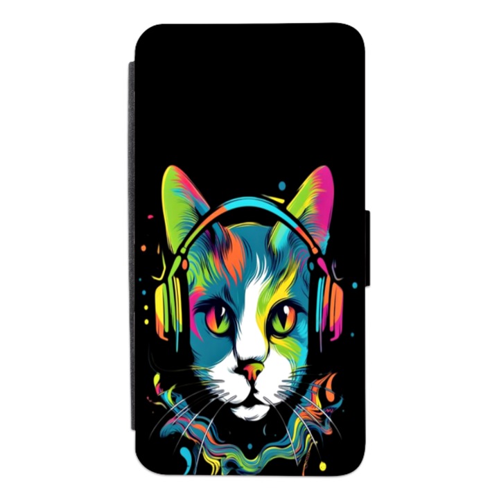 Husa personalizata tip carte pentru Samsung Galaxy A40, Colorful Cat, multicolor, S2D1M027, Atlas