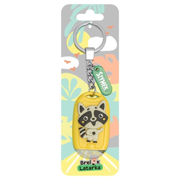 Be-Happy Gifts 3D kulcstartó zseblámpával, állat design, többszínű, 5x5cm