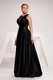 Rochie lunga de seara neagra din tafta, RN 2330