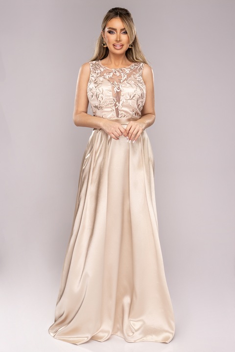 Rochie lunga cu bust din dantela, Rn 2384