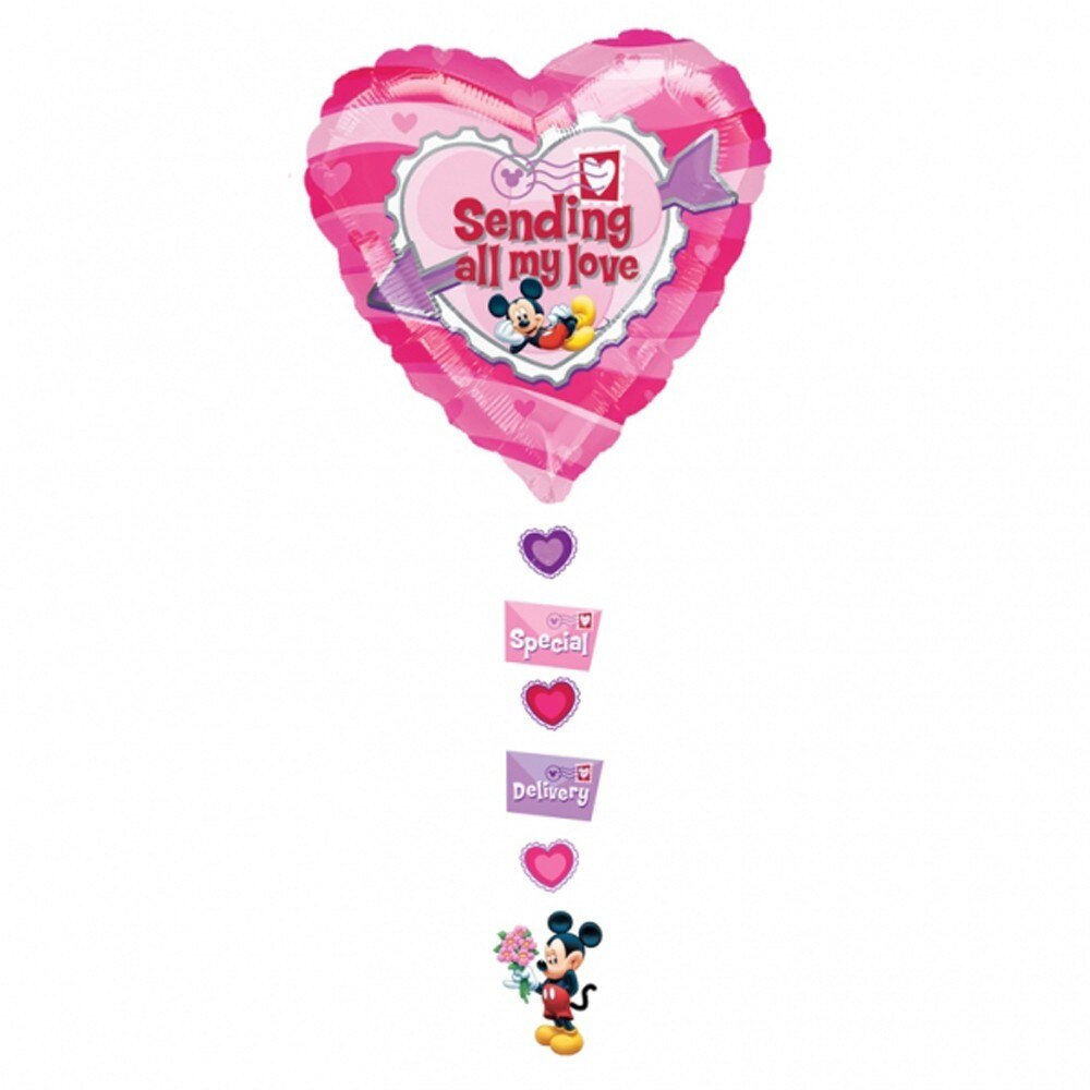 Balon folie figurina Mickey Mouse Love, Anagram, 1 buc