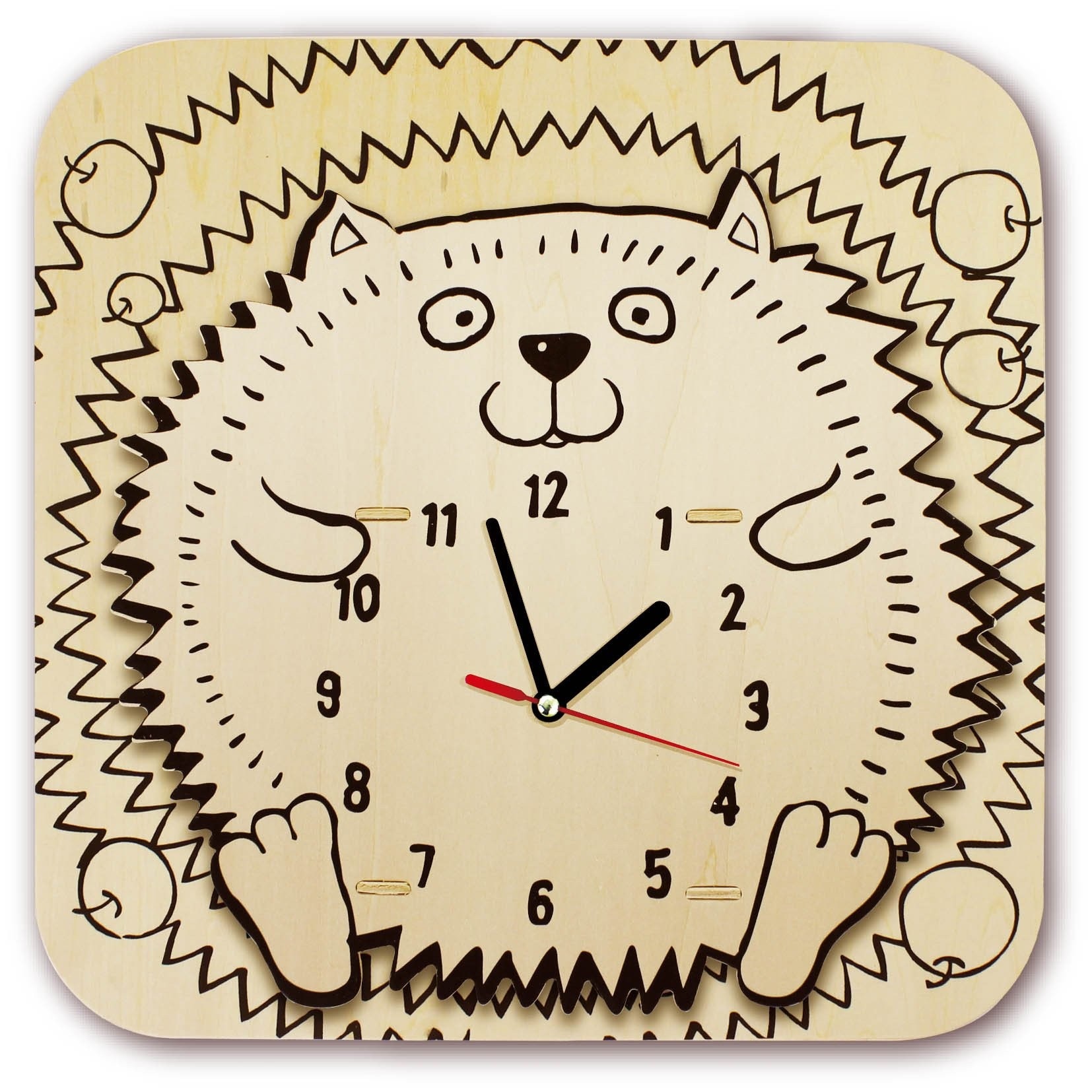 Puzzle 3D lemn Robotime Ceas de perete Arici