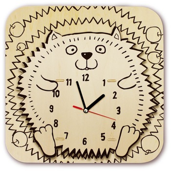 Puzzle 3D lemn Robotime Ceas de perete Arici Puzzle 3D lemn Robotime Ceas de perete Arici