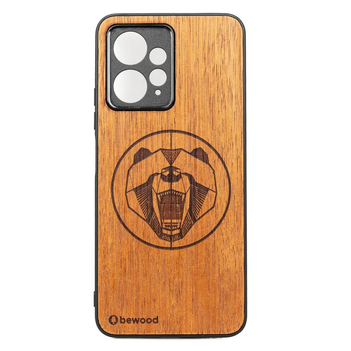 Husa telefon Redmi Note 12 4G Bewood, din lemn Merbau, 100% protectie, usoara, antiderapanta