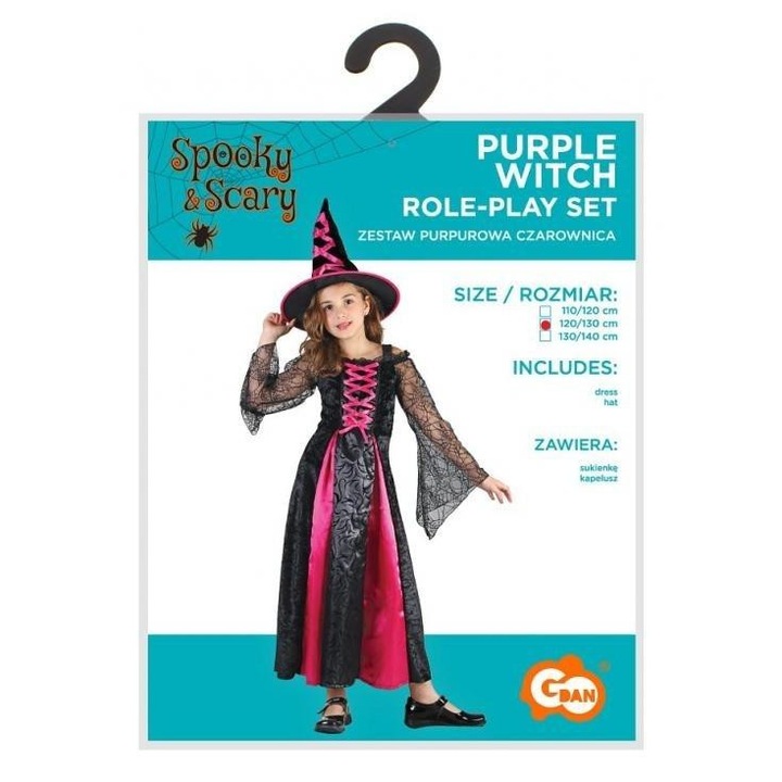 Costum copii set, Godan, Capcaun purpuriu, 120x130cm