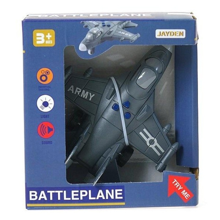 Avion cu baterie, ADAR, lumini si sunete, jucarie