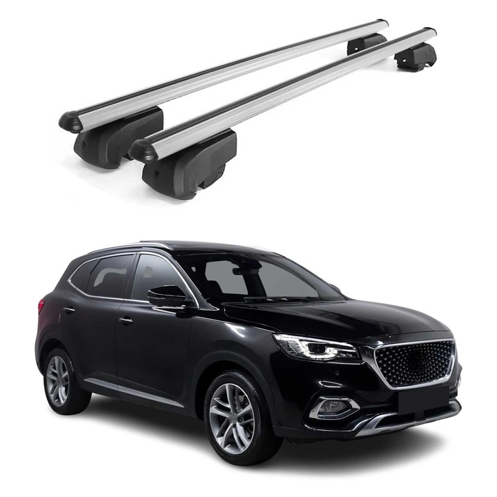 Bare transversale aluminiu MG HS 2018-2023, 75 Kg, gri, set