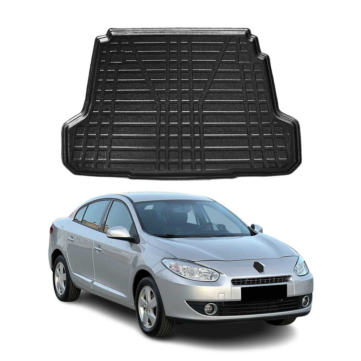 Protectie portbagaj OMAC, mata 3D din cauciuc TPE, rezistenta la apa, neagra, pentru Renault Fluence 2010-2021