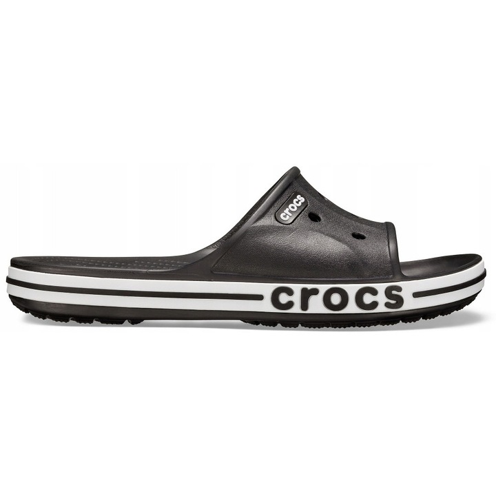 Papuci sport Crocs Bayaband, negru/alb, material Croslite, pentru barbati, 46-47 EU
