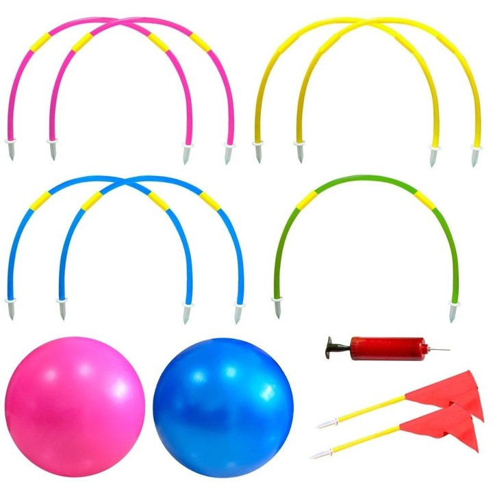 Jumbo krikett szórakoztató készlet, ENERO, színes dizájn, könnyen szállítható, minden korosztály számára