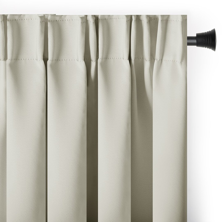 Draperie blackout cu rejansa multifunctionala, fagure si ate, Juliette, densitate 230 g/mp, 200x245 cm, crem, 1 buc