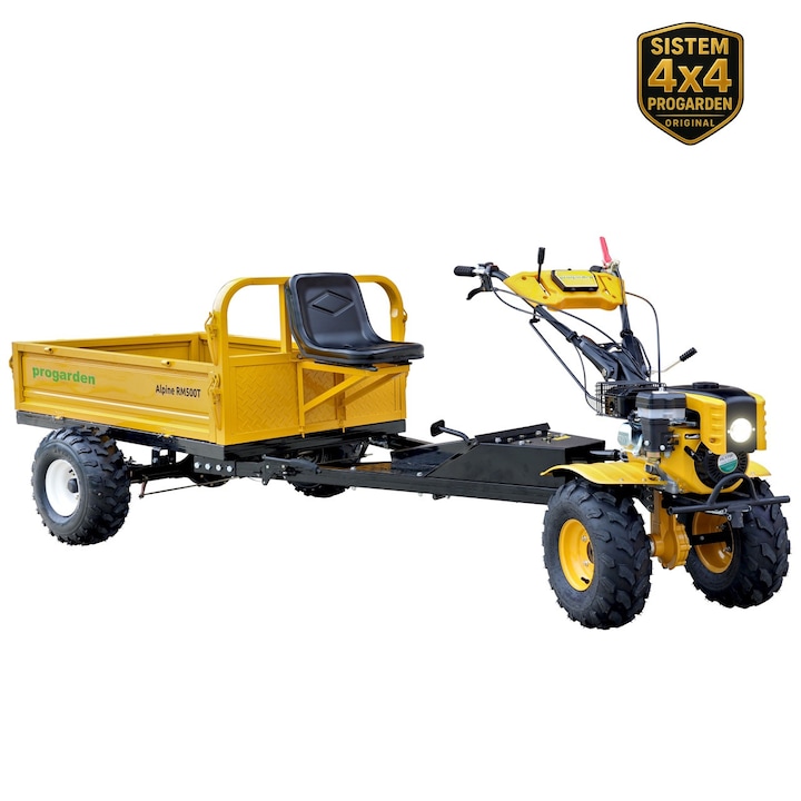 Motocultor ProGARDEN Campo 873 Alpine 7CP + Remorca RM500T + 3L Ulei