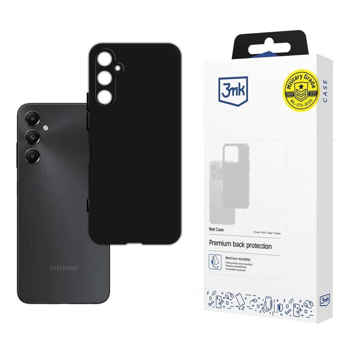Husa pentru Samsung Galaxy A05s, Matt Case, U29, Poliuretan, Black