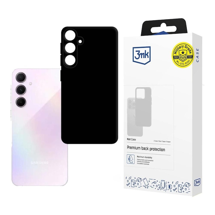 Husa pentru Samsung Galaxy A55 5G, Matt Case, U27, Poliuretan, Black