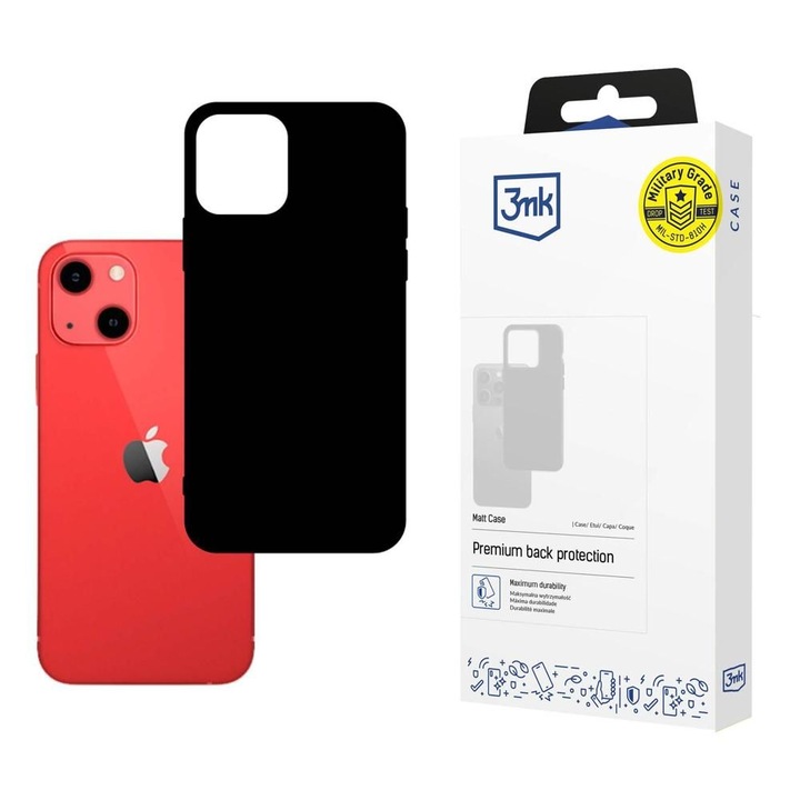 Husa pentru iPhone 13, din TPU, 3mk, Culoare Negru