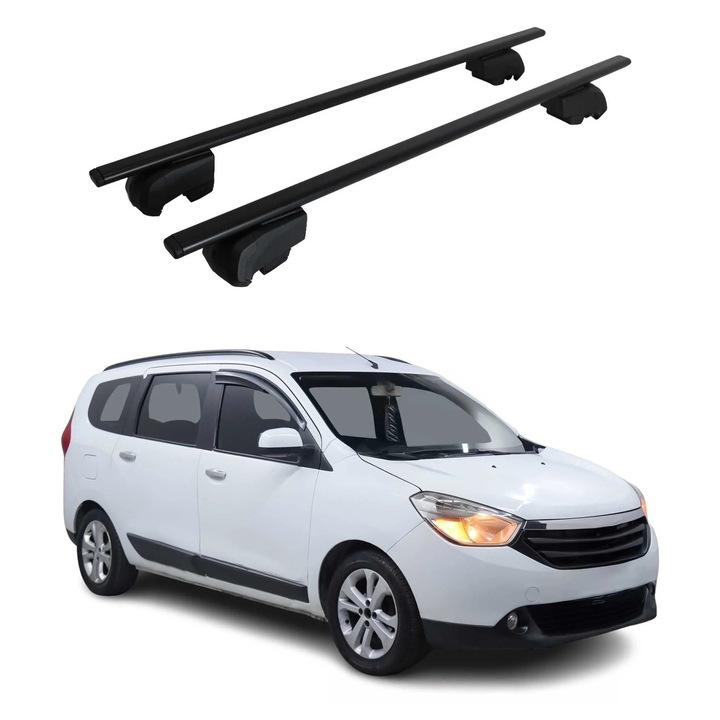 Bare transversale Dacia Lodgy 2012-2023, OMAC, negru, 75 Kg, set 2x