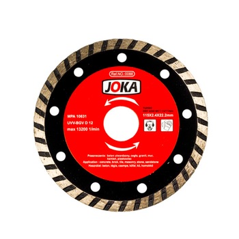 Disc beton TURBO JOKA (Germania) diamantat 125x2.2x22.2mm Disc beton TURBO JOKA (Germania) diamantat 125x2.2x22.2mm