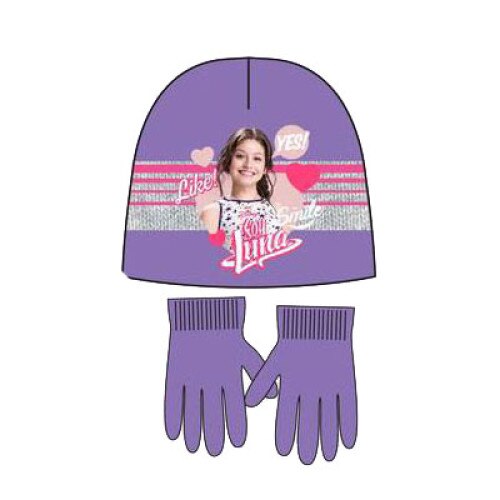 Caciula si manusi mov, Soy Luna, Smile-52 cm