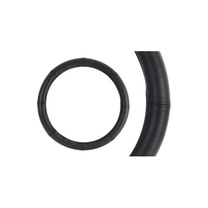 Husa volan din Piele 37-39 cm Negru, Amio