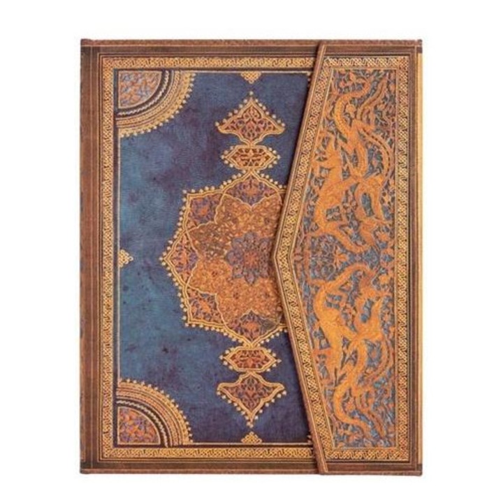 Notatnik Paperblanks Safavid Indigo, 144 pagini, 23x18cm, ecologic, cu inchidere magnetica