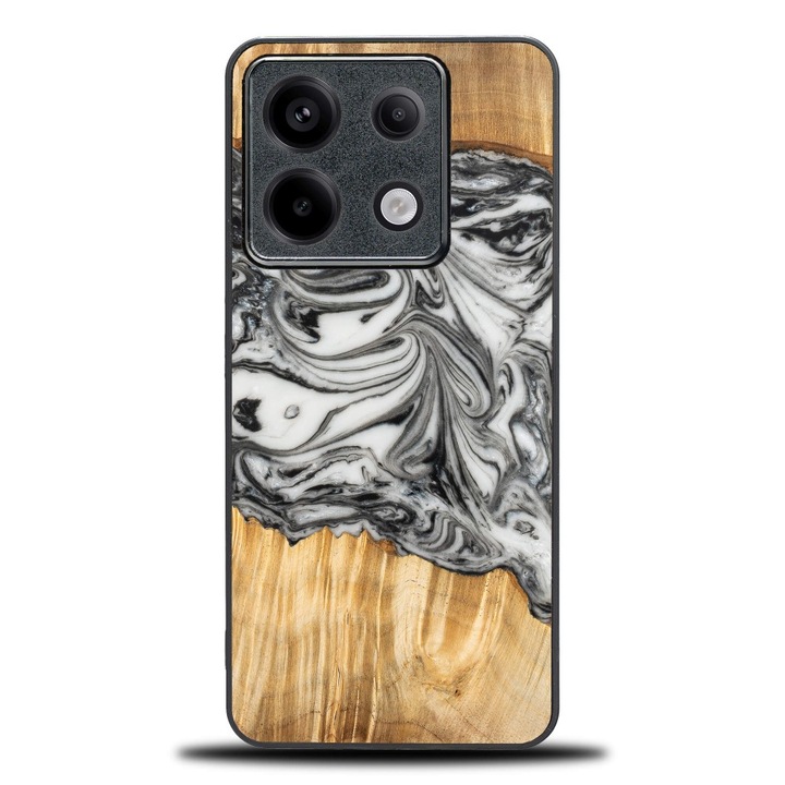 Husa telefon Bewood Unique pentru Xiaomi Redmi Note 13 Pro 5G, lemn si rasina, 100% protectie, design unic, multicolor
