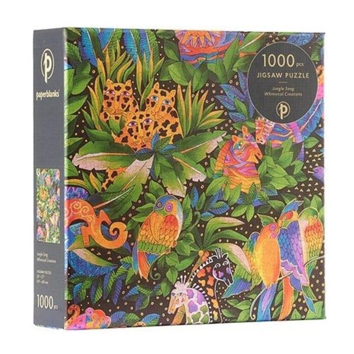 Puzzle Paperblanks, Jungle Song, 1000 piese, 68,5x50,7cm, multicolor