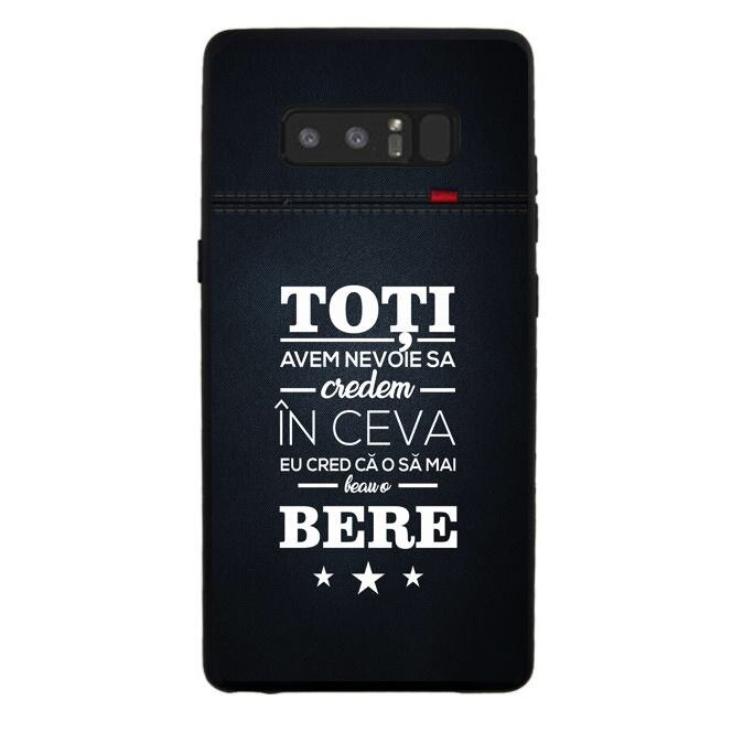 Capac de protectie pentru Samsung Galaxy Note 8, TPU moale imprimat in relief, model ECBB