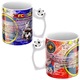 Cana personalizata - FCSB, fotbal, suporter, cu minge fotbal, alba, ceramica, 330 ml, v8