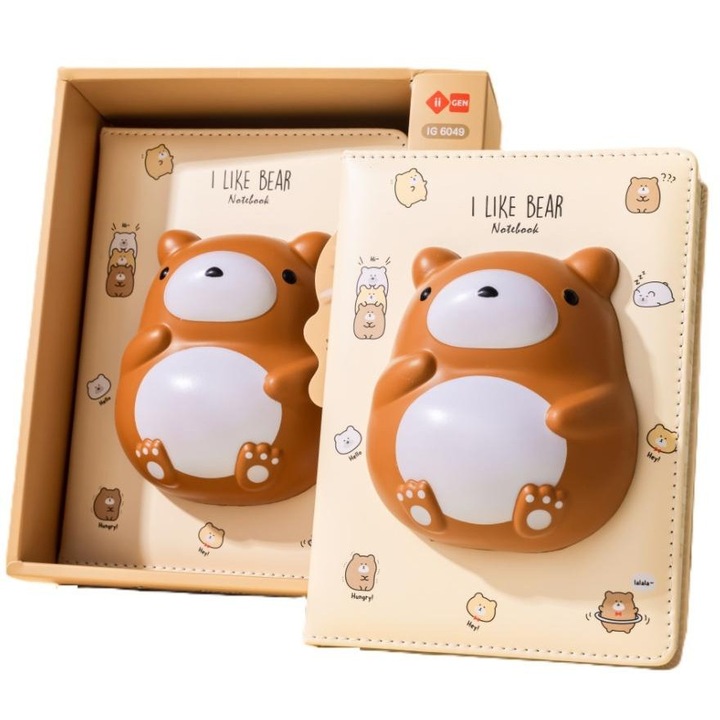 Caiet ursulet de plus, coperta moale, 128 de pagini