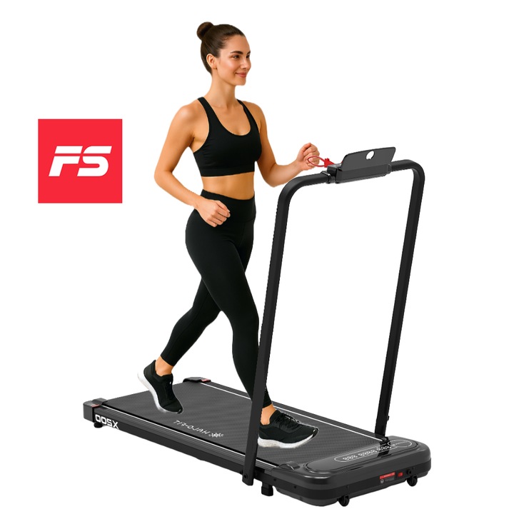 Компактна електрическа бягаща пътека Halo-Fit X200, 1-10 км/ч, 12 програми, 100x38см, 90кг