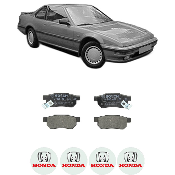 Set placute frana Spate HONDA PRELUDE III (BA) 2.0 (BA4) din 1987-1992, KW 84 CP 114 CMC 1958, Auto, Bosch, 4 Stickere auto cu HONDA