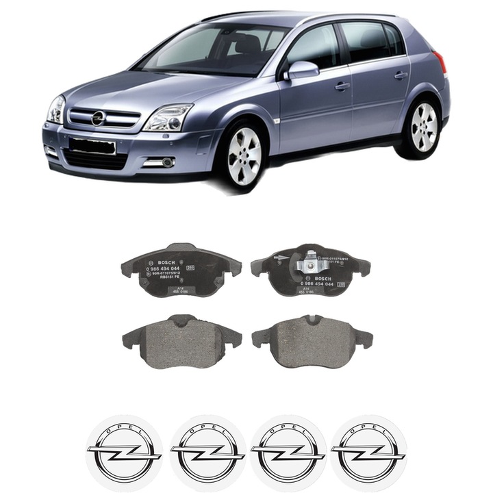 Set placute frana Fata OPEL SIGNUM Hatchback (Z03) 1.9 CDTI (F48) din 2004-2008, KW 88 CP 120 CMC 1910, Auto, Bosch, 4 Stickere auto cu OPEL