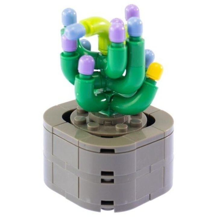 Конструктор Мини цветя, Сансевиерия, 136 части, виолетов