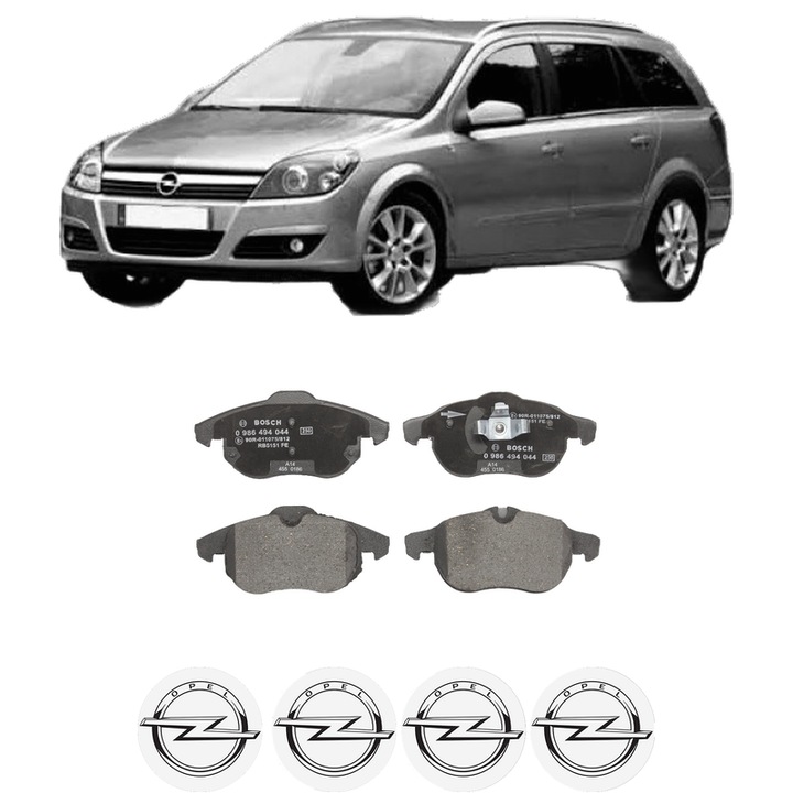 Set placute frana Fata OPEL ASTRA H Estate (A04) 1.7 CDTI (L35) din 2007-2014, KW 92 CP 125 CMC 1686, Auto, Bosch, 4 Stickere auto cu OPEL