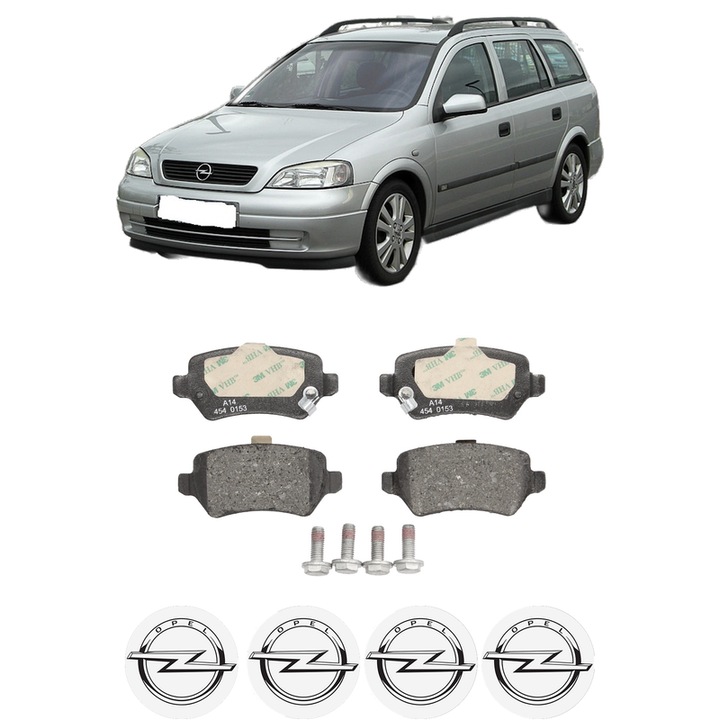 Set placute frana Spate OPEL ASTRA H Estate Van (L70) 1.9 CDTI (L70) din 2005-2010, KW 88 CP 120 CMC 1910, Auto, Bosch, 4 Stickere auto cu OPEL