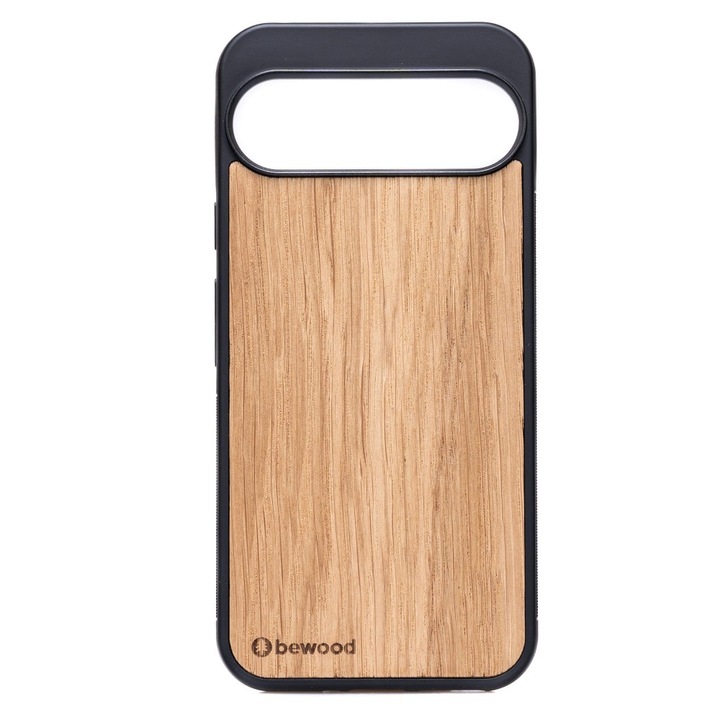 Husa telefon Google Pixel 9 Pro XL, Bewood, din lemn de stejar, 100% protectie, usoara, cu margini din silicon TPU