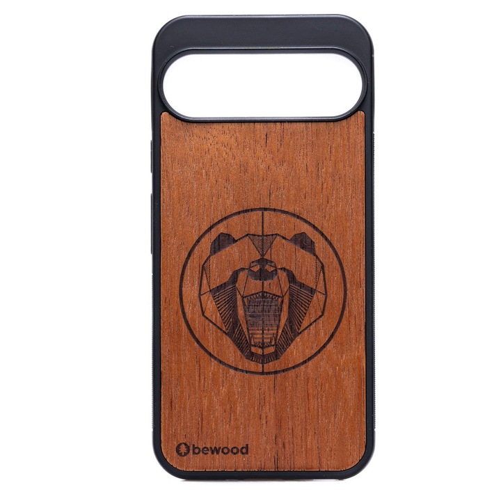 Husa telefon Google Pixel 9 Pro XL set, Bewood, merbau, 100% protectie, usoara