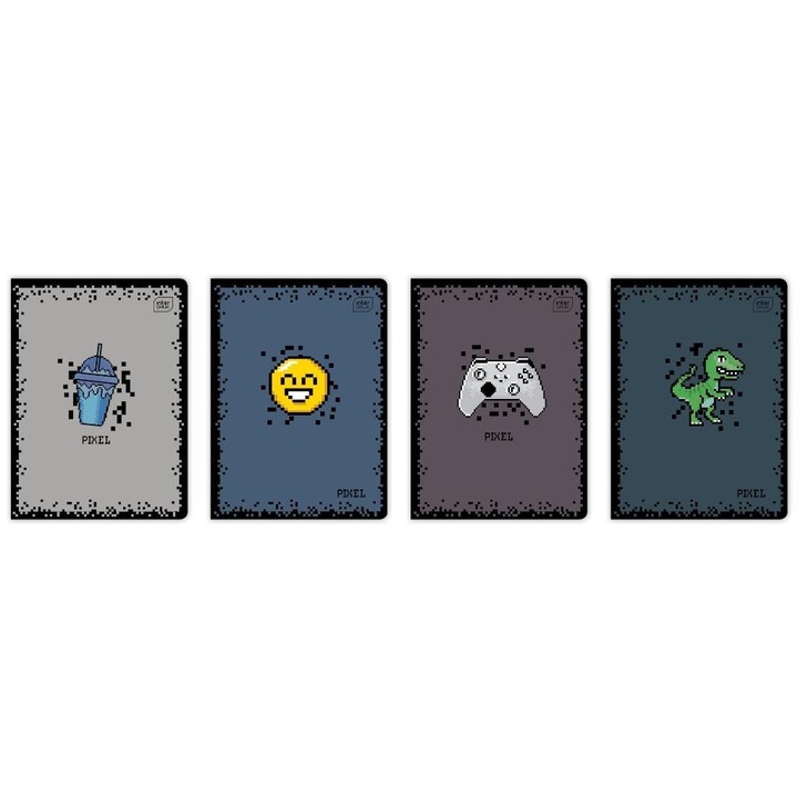 Caiet A5, INTERDRUK, 16K, 70g, set 20 bucati, multicolor