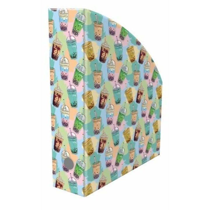 Suport documente BIURFOL A4, 7cm, PVC, cu design decorativ, colturi rotunjite