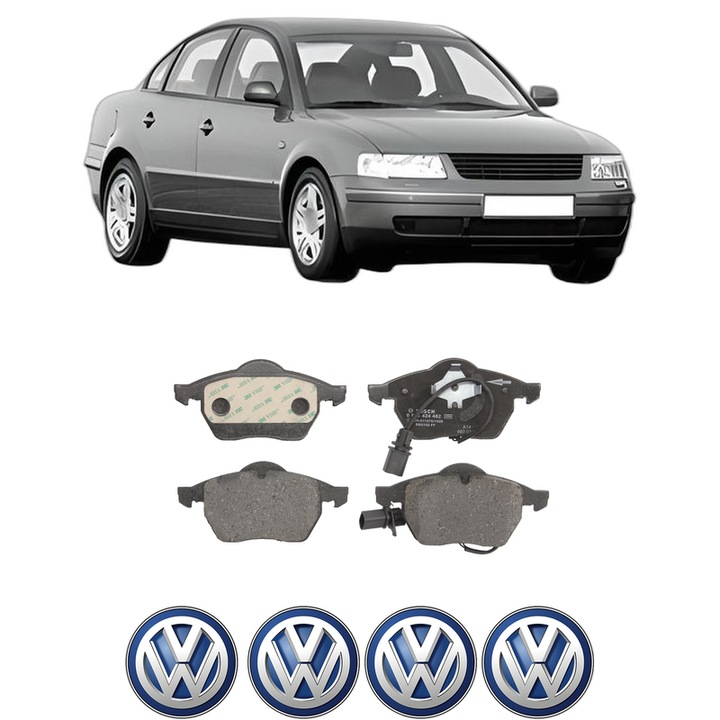 Set placute frana Fata Volkswagen PASSAT B5 (3B2) 1.8 Syncro/4motion din 1996-2000, KW 92 CP 125 CMC 1781, Auto, Bosch, 4 Stickere auto cu Volkswagen