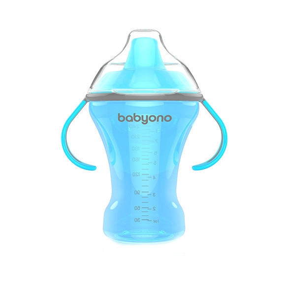 Cana anti-varsare cu tetina adaptor tare Babyono 240 ml.