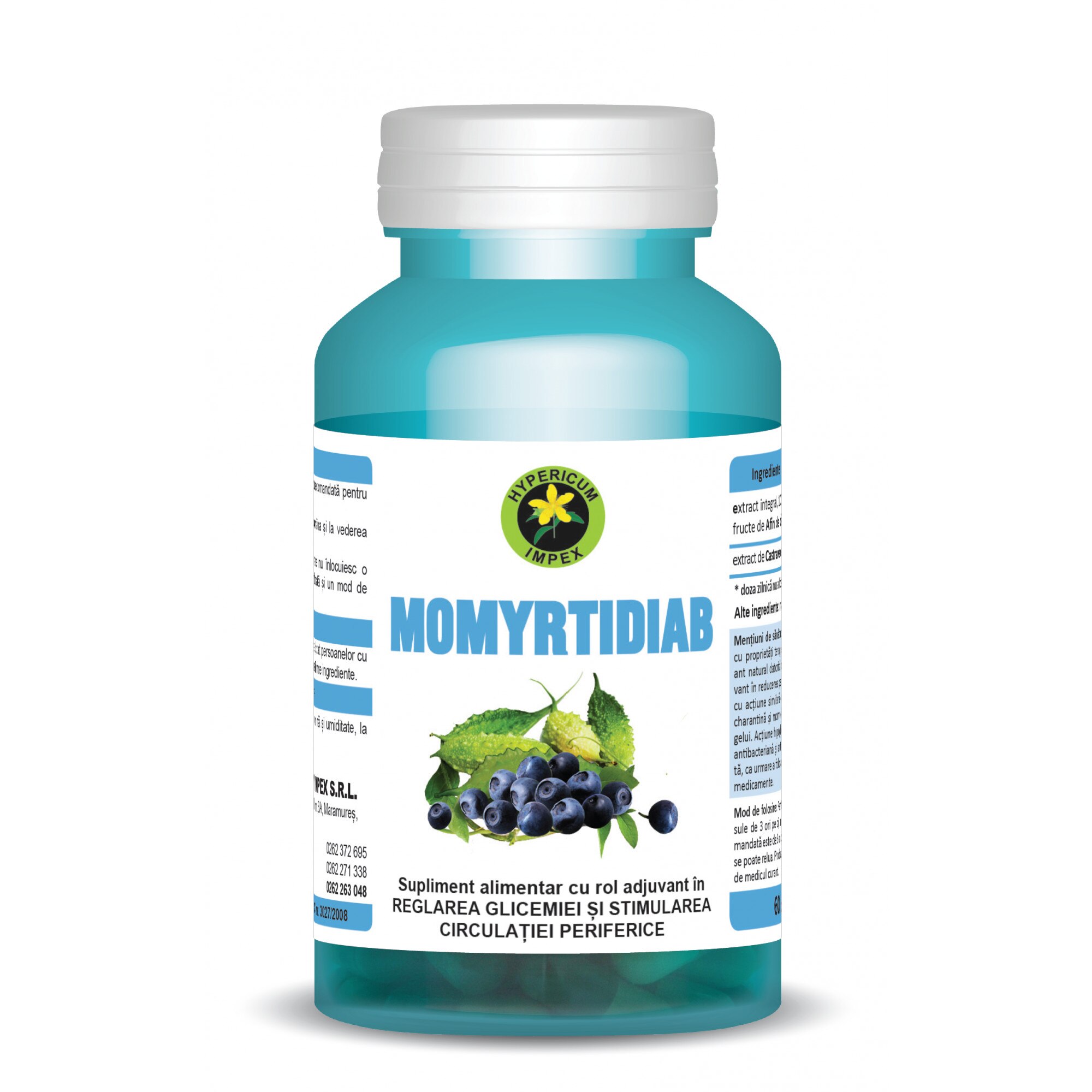 Capsule Momyrtidiab 60 cps Hypericum Impex