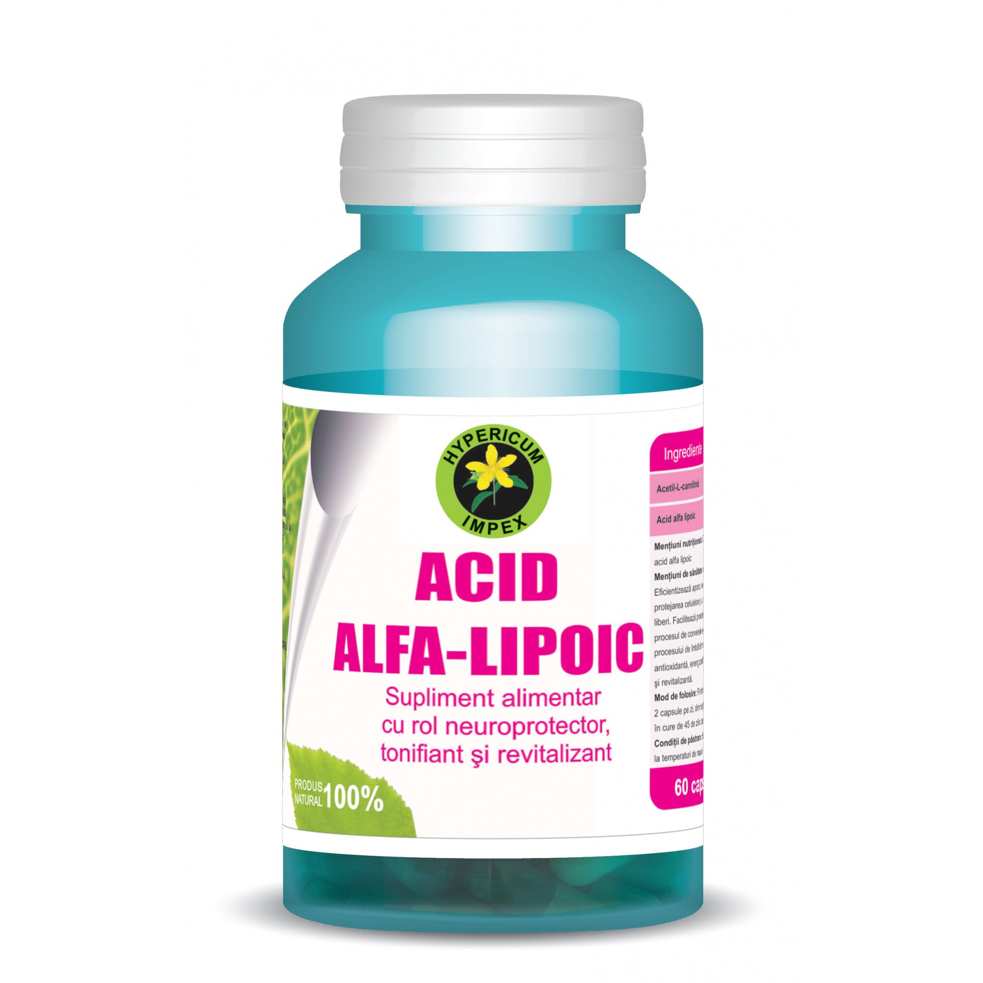 Capsule Acid Alfa Lipoic 60 cps Hypericum Impex